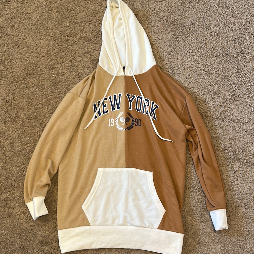 Over sized tan sweatshirt for sell